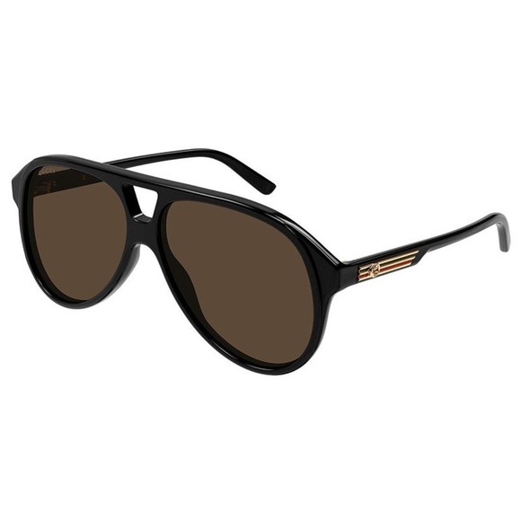 GUCCI SUNGLASSES UNISEX GG1286S 001 Black / Brown - Picture 1 of 5